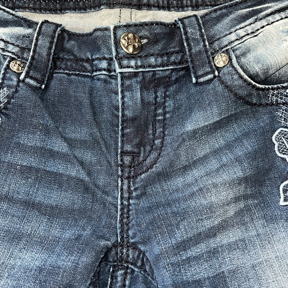 Miss Me Floral Embroidered Signature Skinny Ankle Jeans Style E7767AK2A - Picture 8 of 12